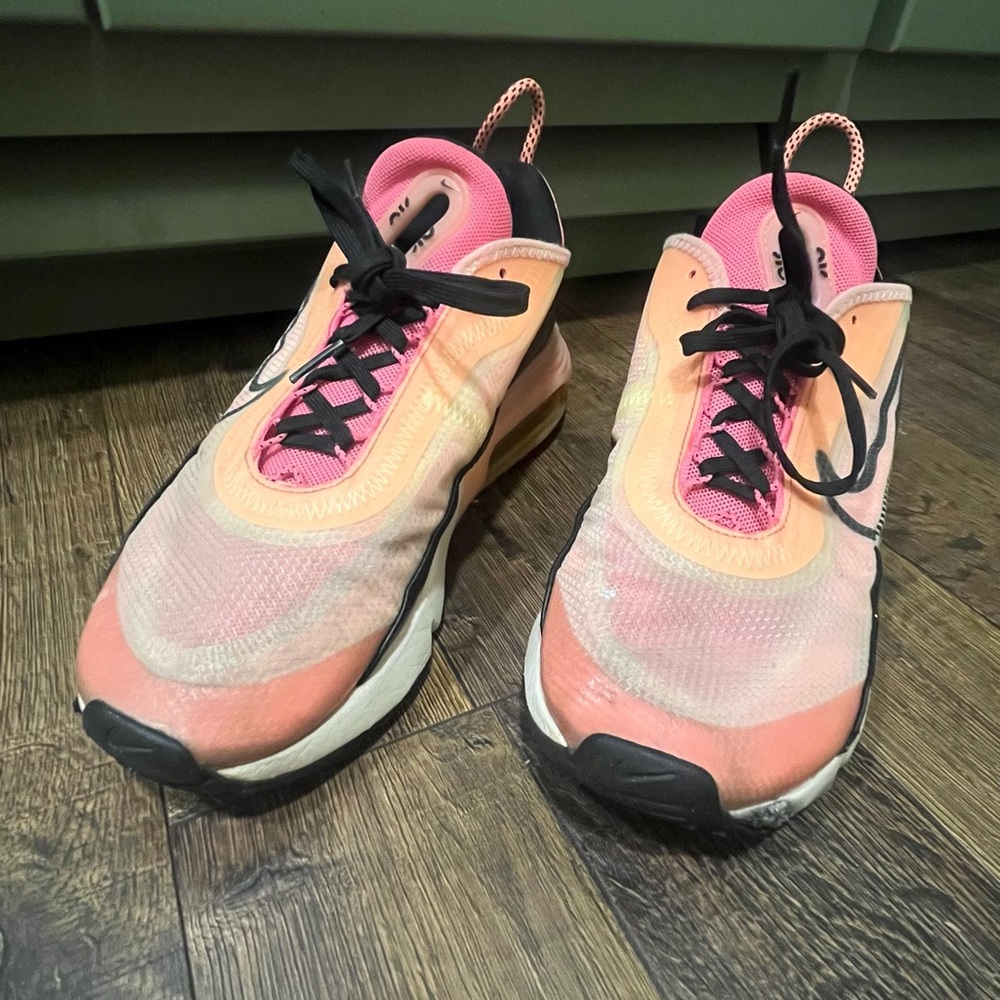 Nike Air Max 2090 Women's Highlighter Pink and Orange Athletic Shoes